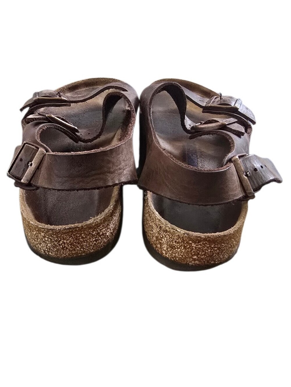 Birkenstock Milano Oil Rubbed Brown Leather Ankle Strap Size 43/10 Men's - Picture 4 of 6